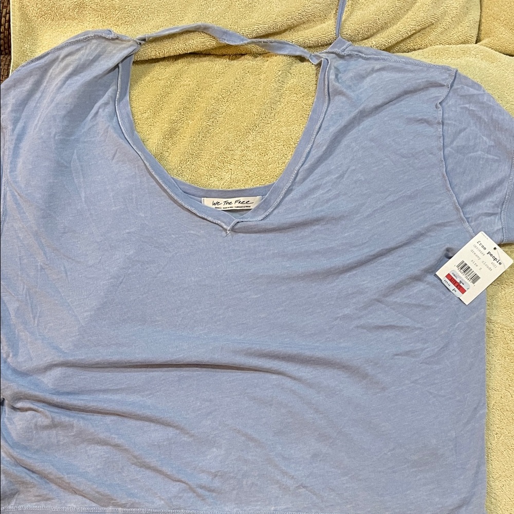 We The Free Light Blue Short Sleeve Tee